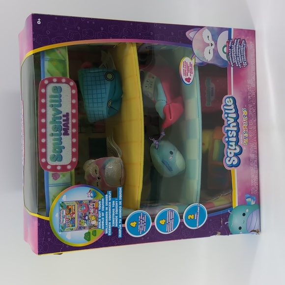 Squishmallows Squishville Mall 2 Mini Stuffed Animals And Furniture Collection - Picture 1 of 8
